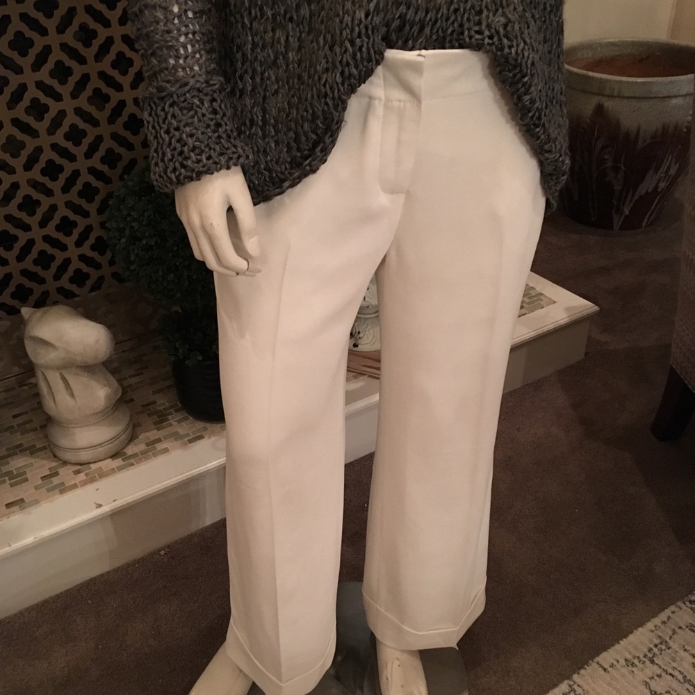 Trina Trurk Off white lined trousers size 2, NWT